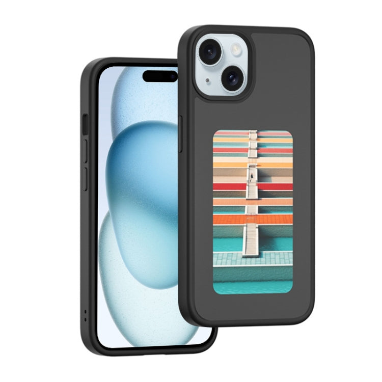For iPhone 15 NFC Four-Color E-ink Screen DIY Phone Case