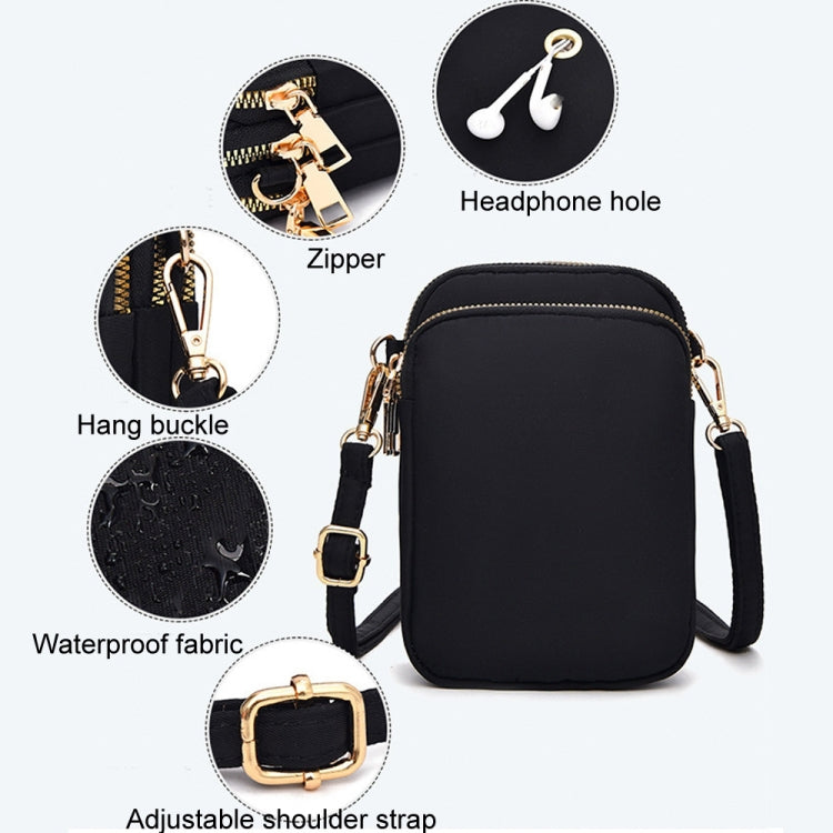 Crossbody Mobile Phone Bag Mini Vertical Coin Purse For Women Back Headphone Hole Design