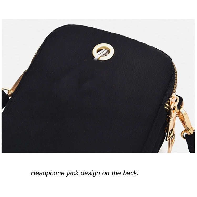 Crossbody Mobile Phone Bag Mini Vertical Coin Purse For Women Back Headphone Hole Design