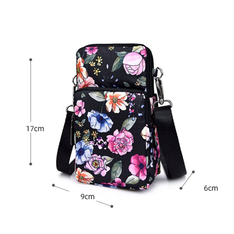 Printed Crossbody Mobile Phone Bag Mini Wallet With Arm Band, Style: Square Dot