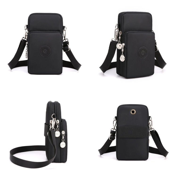 Crossbody Mobile Phone Bag Vertical Wallet Arm Bag With Headphone Hole - Green
