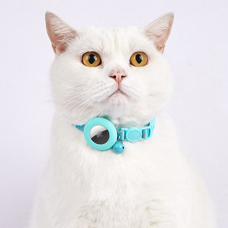 For AirTag 2nd Gen / AirTag 1st Gen Pet Collar Holder Print Design Case with Bell and Safety Buckle, Style: Phantom Horizontal