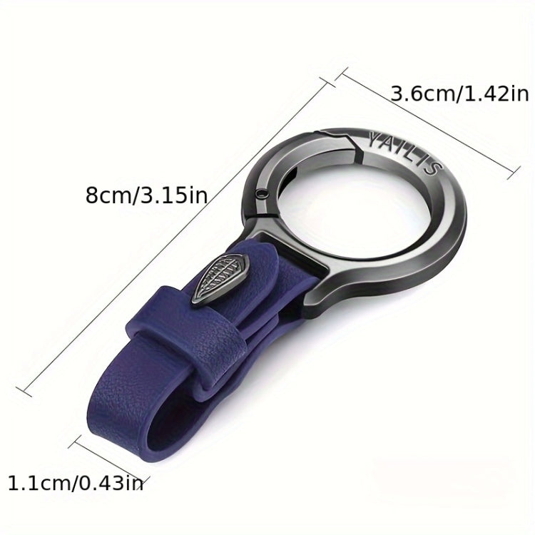 YAILIS Zinc Alloy Car Keychain Multi-functional Belt Hook Key Holder For Men & Women - Quartz Coffee