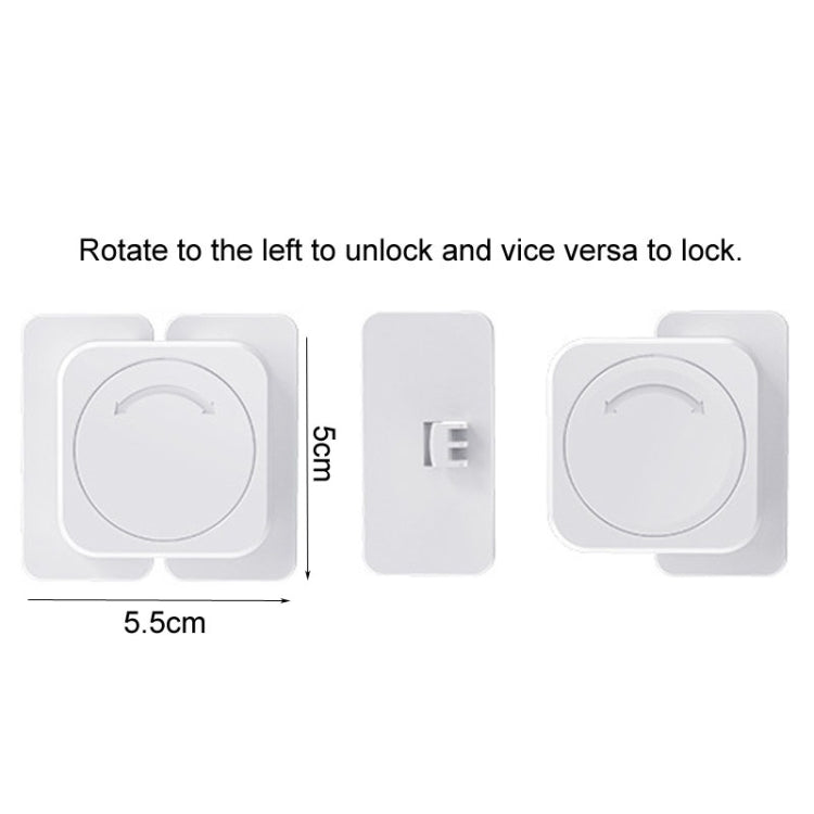 Multifunctional Baby Anti-pinch Door Latch Drawer Refrigerator Child Safety Lock - White
