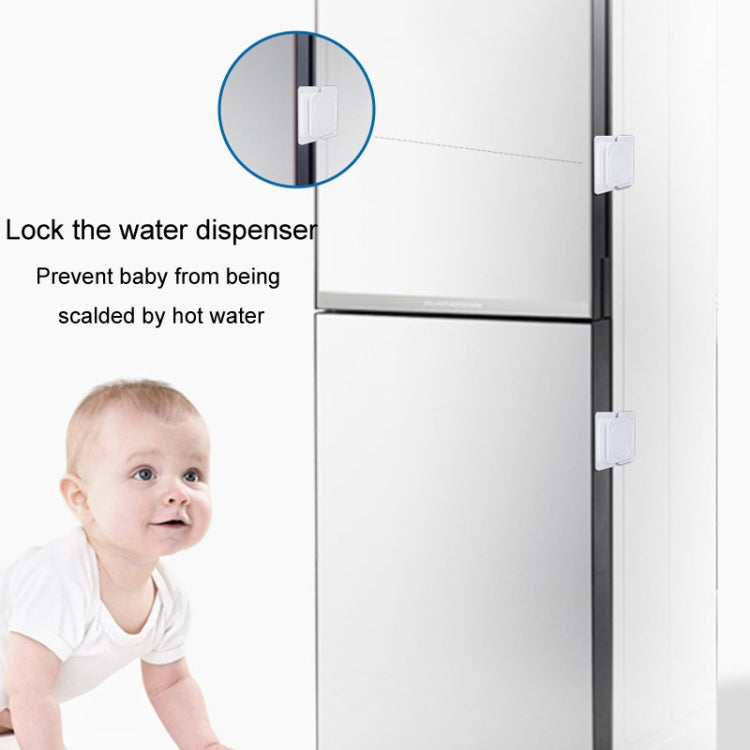 Multifunctional Baby Anti-pinch Door Latch Drawer Refrigerator Child Safety Lock - White