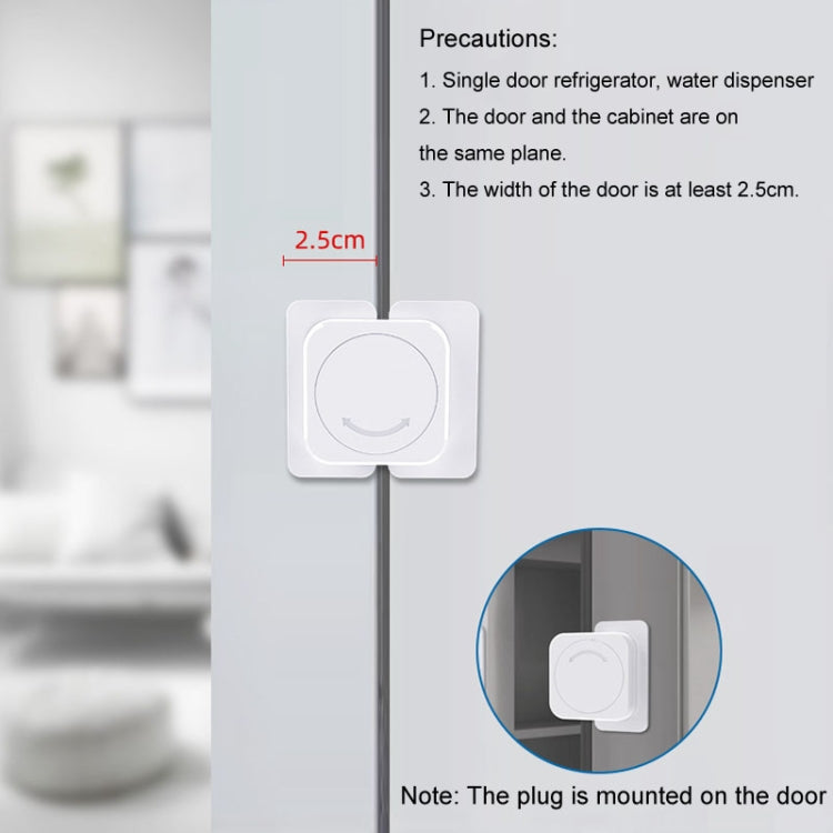 Multifunctional Baby Anti-pinch Door Latch Drawer Refrigerator Child Safety Lock - White