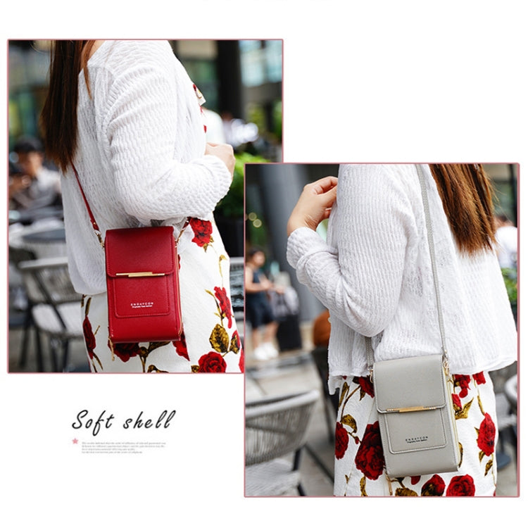 Touch Screen Crossbody Mobile Phone Bag Multifunctional Zipper Coin Purse