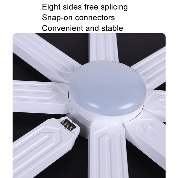 JSK-P30 9 Sections Smart WiFi Bluetooth Splicing Atmosphere Light Sound Control Constellation Light Support Amazon Alexa / Google Assistant / DuerOS EU Plug - White