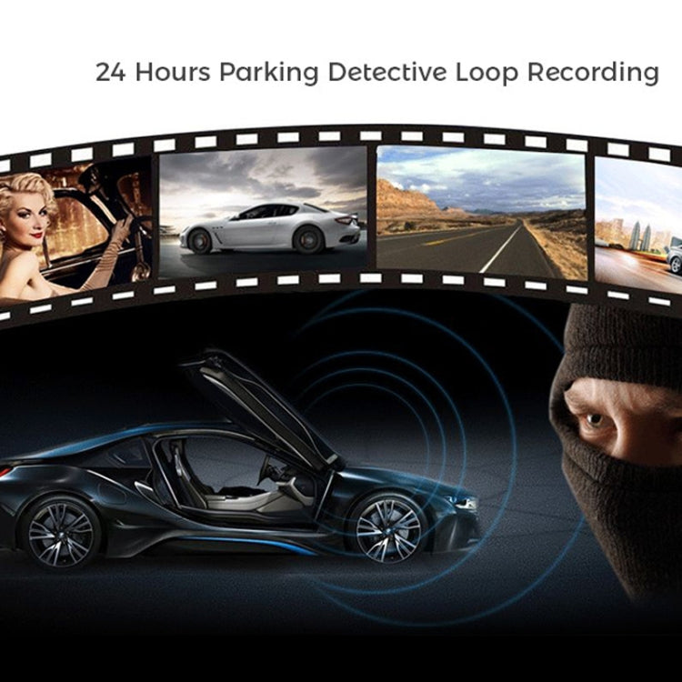 S600 1080P Wifi Dash Cam 170 Degree Wide Angle Lens Hidden Car Driving Recorder - Black