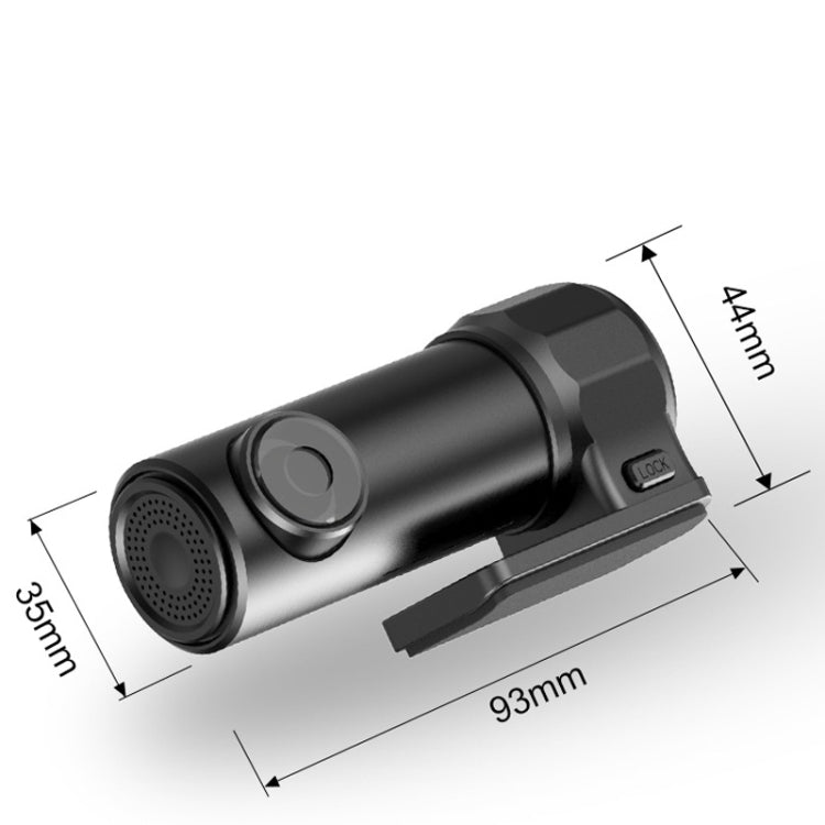 S600 1080P Wifi Dash Cam 170 Degree Wide Angle Lens Hidden Car Driving Recorder - Black