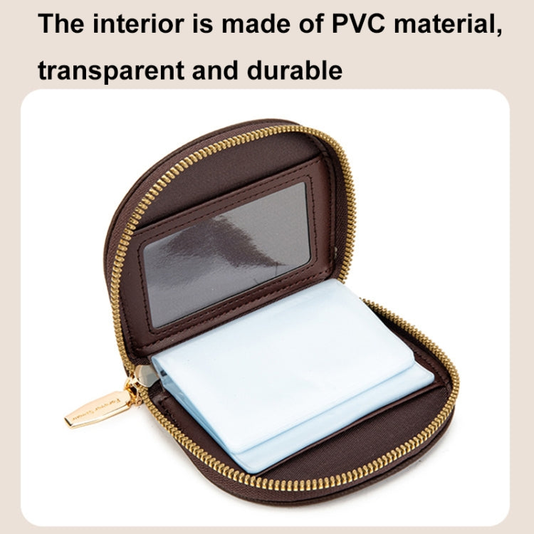 Semicircular Embroidery Large Capacity Multi-card Slot ID Card Holder