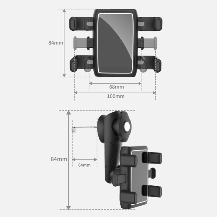 Car Multifunctional 360-degree Rotating Mobile Phone Holder - Air Outlet Model