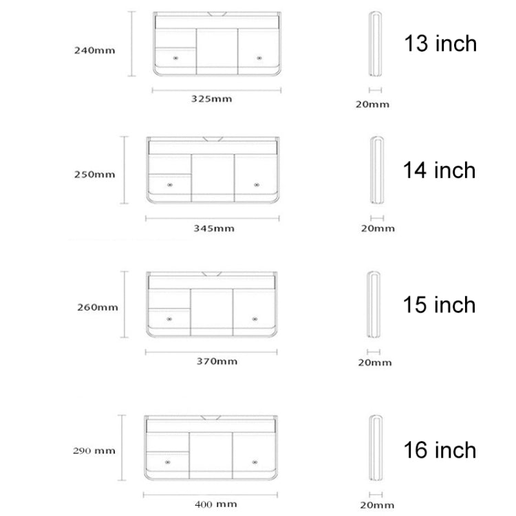 Multi-layer Waterproof and Shock-absorbing Laptop Sleeve Laptop Storage Bag, Size: 14 inch