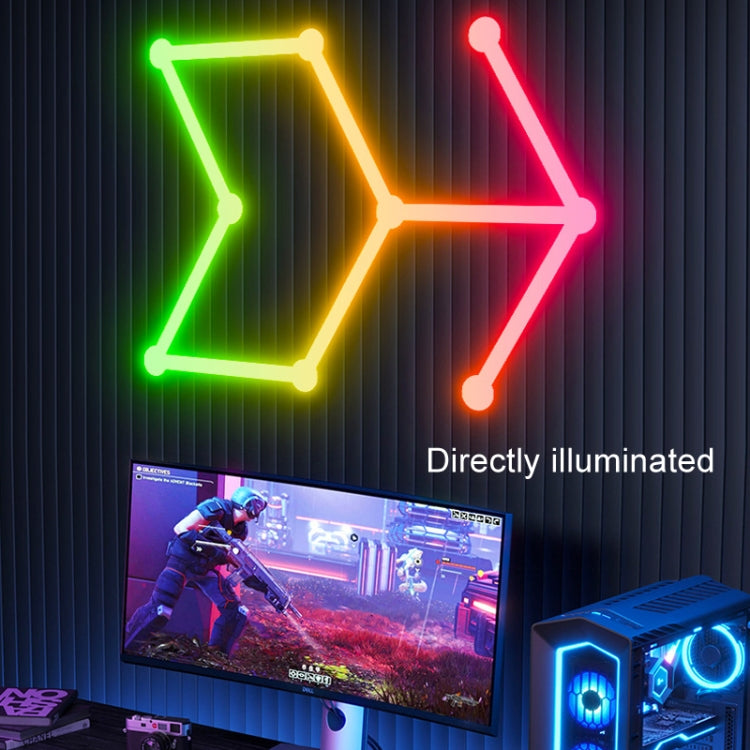 JSK-P26 Smart WiFi Bluetooth Version RGB Direct Illumination Phantom Splicing Light, Support Amazon Alexa / Google Assistant / DuerOS, Style: 9 Sections+AU Plug Adapter - White