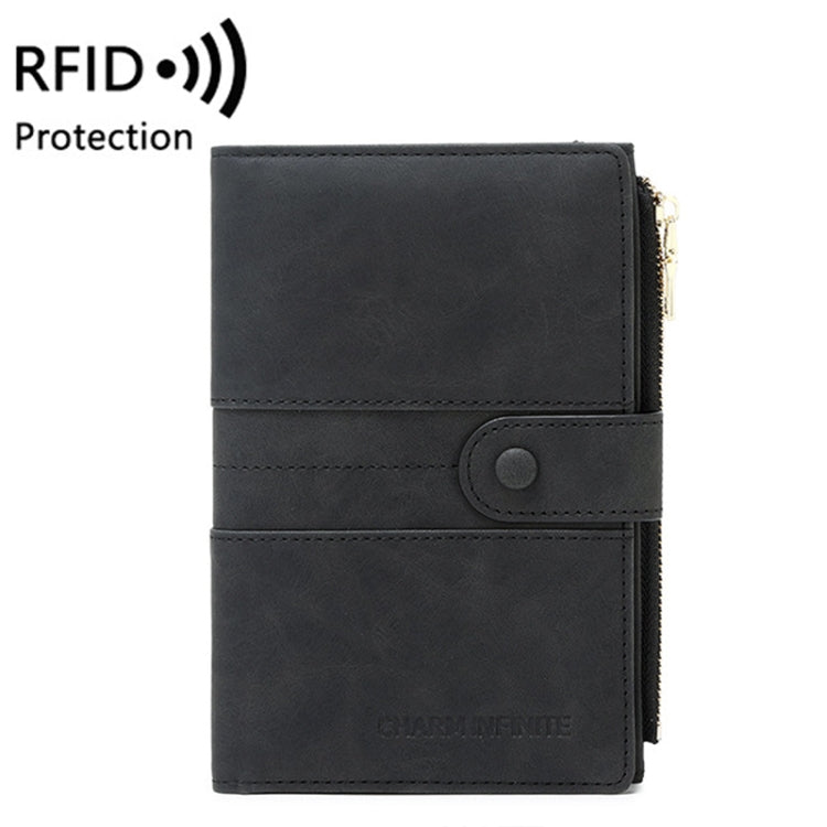 RFID Anti-theft Multi-card Slot Document Bag Multifunctional Zipper Travel Passport Bag