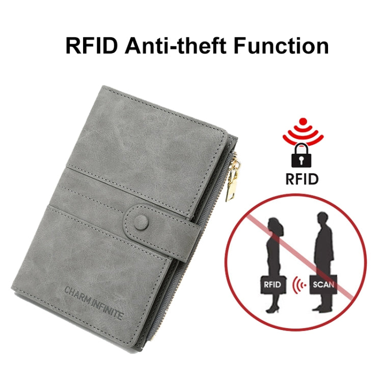 RFID Anti-theft Multi-card Slot Document Bag Multifunctional Zipper Travel Passport Bag