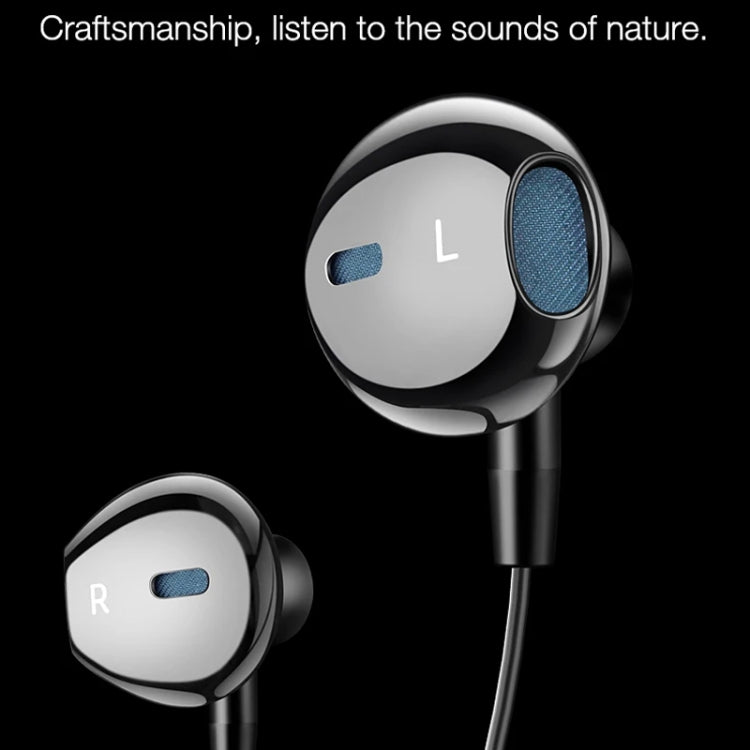 In-ear Wired Earphone Computer Subwoofer Singing Game Monitor Earphone, Interface: Type-C Black