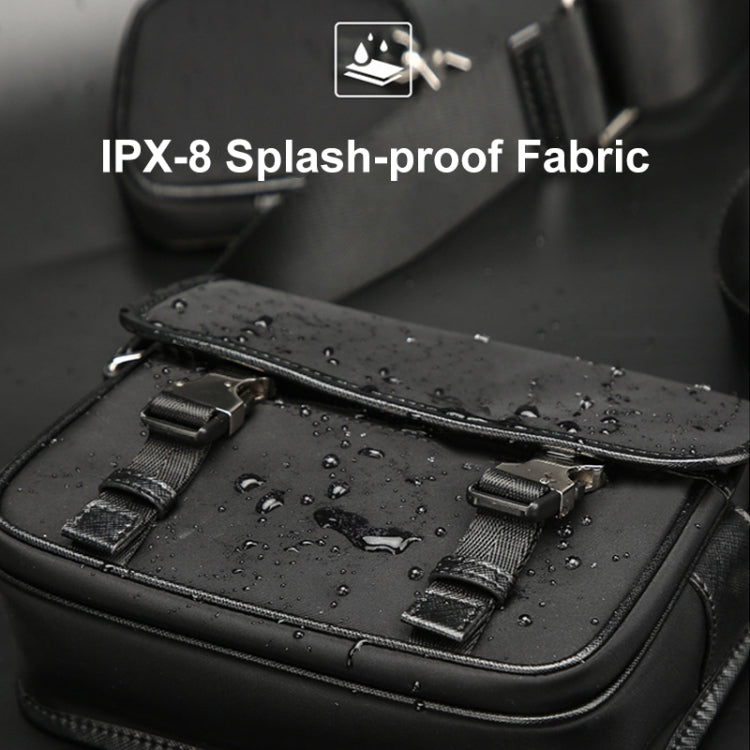 Bopai 11-69231 Multifunctional Leisure Commuting Waterproof Crossbody Shoulder Bag - Black