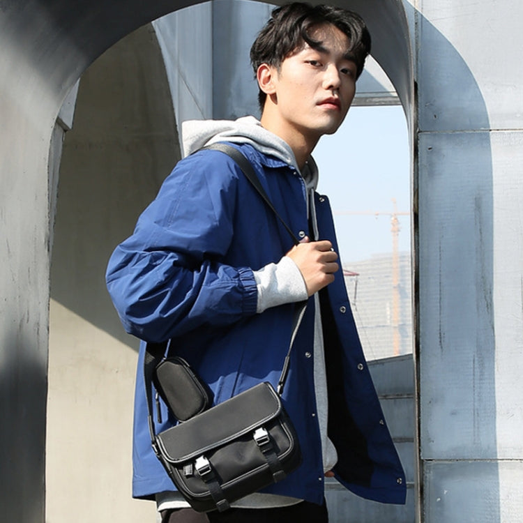 Bopai 11-69231 Multifunctional Leisure Commuting Waterproof Crossbody Shoulder Bag - Black