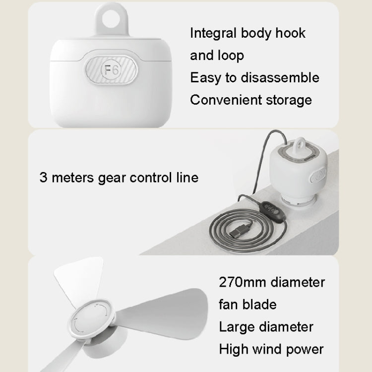 USB Plug-in Version Small Ceiling Fan Camping Outdoor Portable Hanging Fan
