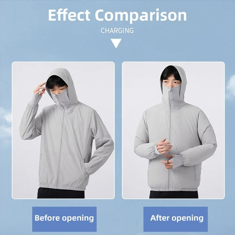 Women Summer Cooling Air-conditioning Clothes Jacket Include 2 5V Portable Fans, Size: L