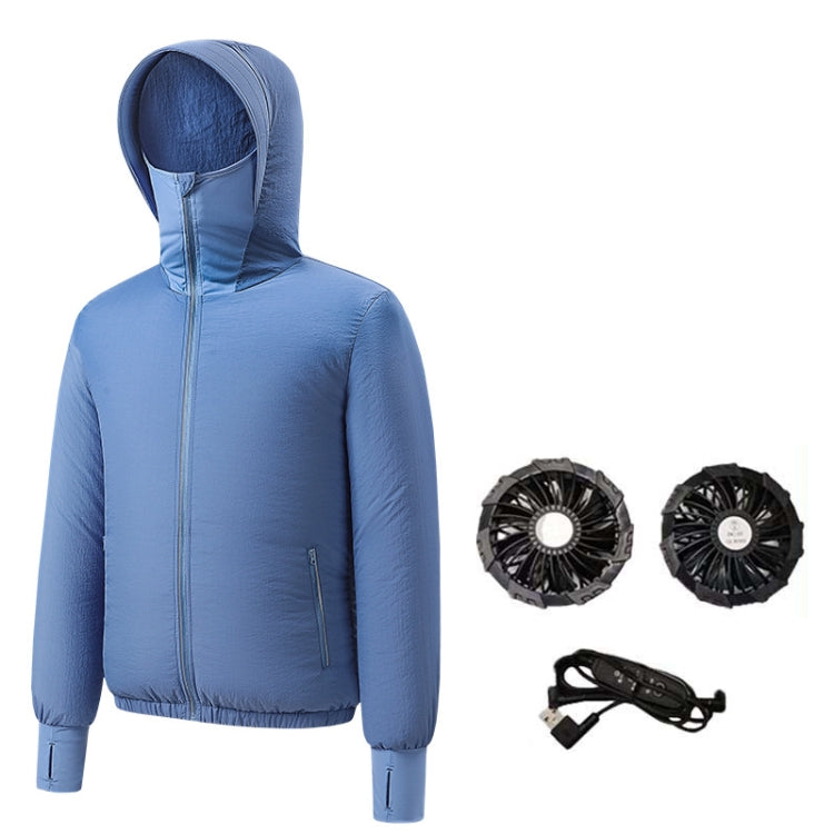 Men Summer Cooling Air-Conditioning Clothes Jacket Include 2 5V Portable Fans, Size: XL