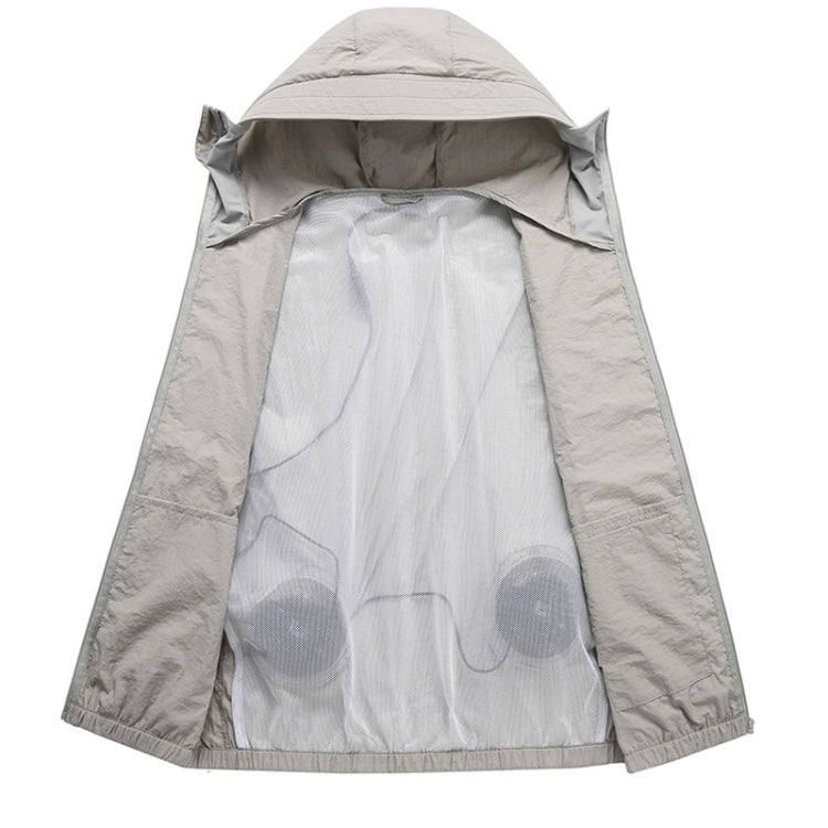 Men Summer Cooling Air-Conditioning Clothes Jacket Include 2 5V Portable Fans, Size: XL