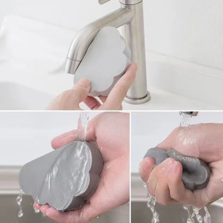 Clouds Type Absorbent Sponge Cleaner Bathroom Washbasin Limescale Preventive Cleaning Brush - Gray