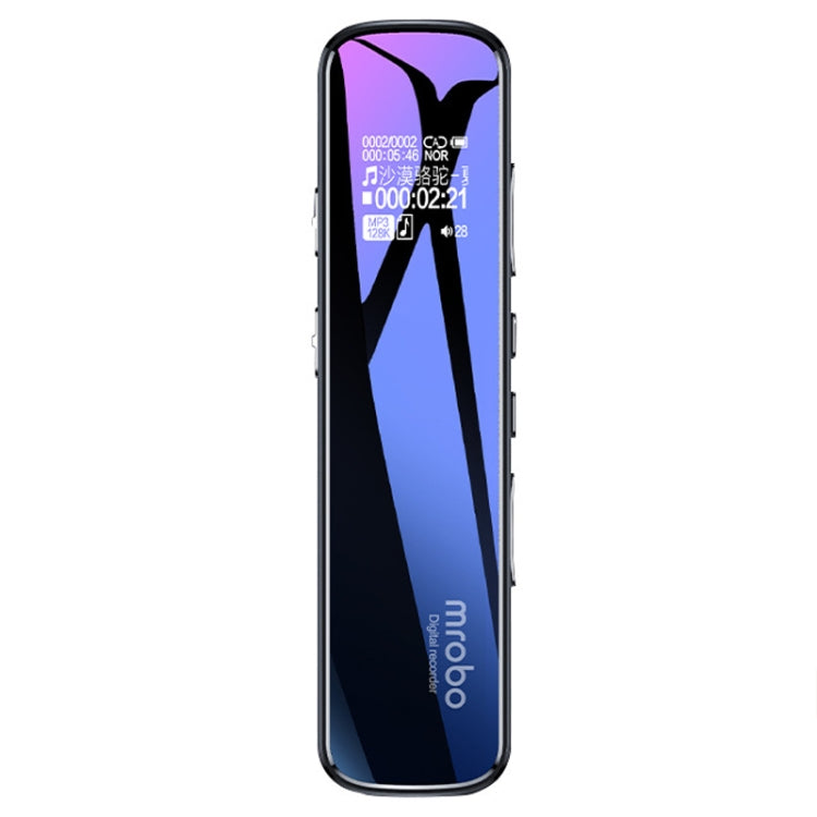 Mrobo RV-19 0.96-inch HD Screen 3D Noise Reduction Recording Pen Music Player, Capacity: 32GB - Black