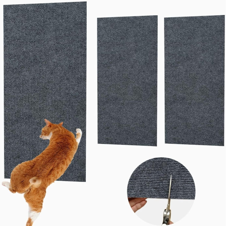 40 x 100cm Trimmable Self-Adhesive Cat Scratching Mat DIY Climbing Cat Scratcher
