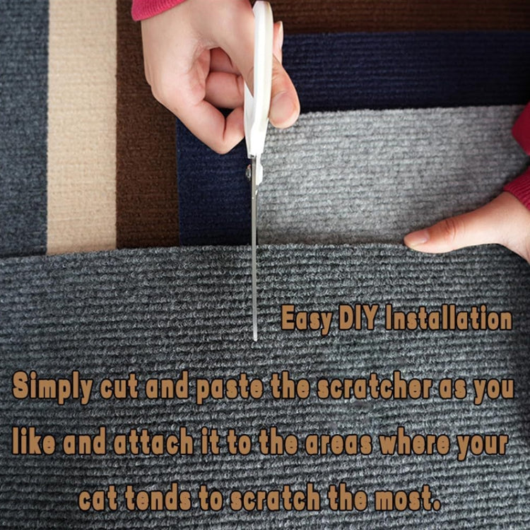 40 x 100cm Trimmable Self-Adhesive Cat Scratching Mat DIY Climbing Cat Scratcher