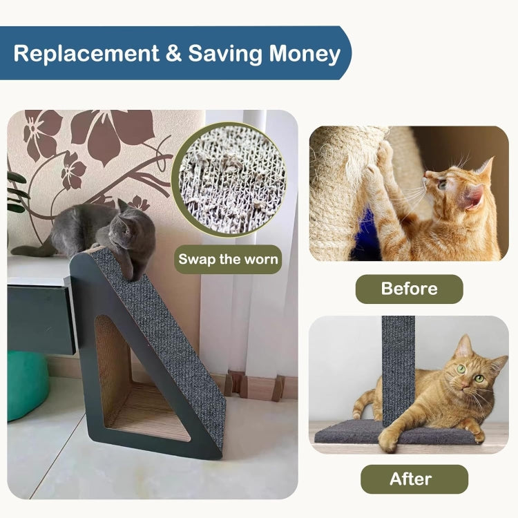 30 x 100cm Trimmable Self-Adhesive Cat Scratching Mat DIY Climbing Cat Scratcher