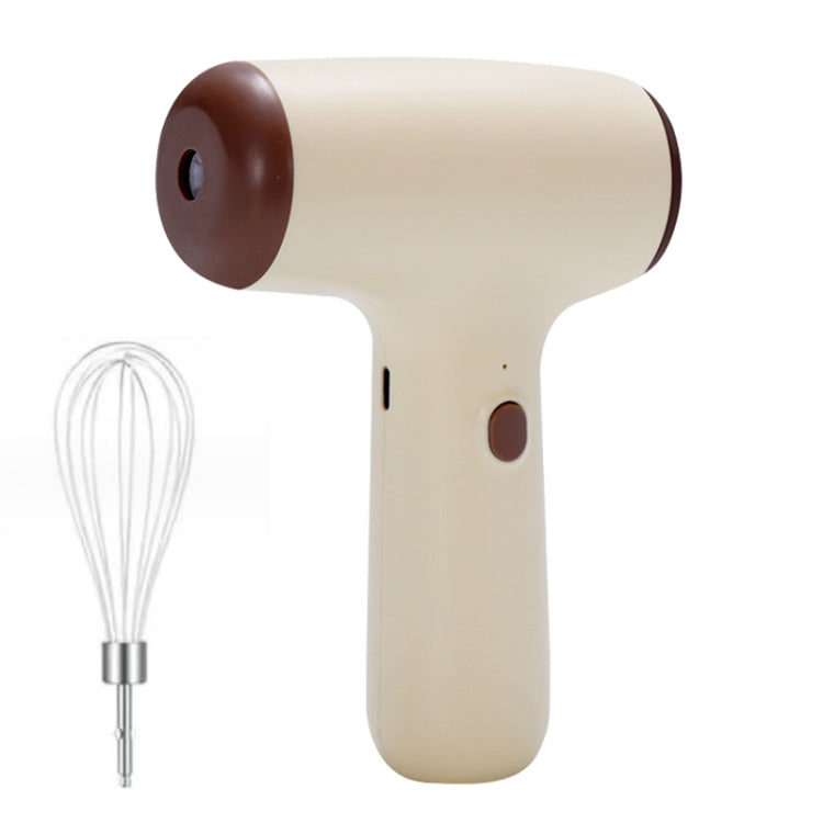 Wireless Mini Handheld Multi-Function Electric Stirring Mixer, Color: Single Stick Khaki - 5 Gear
