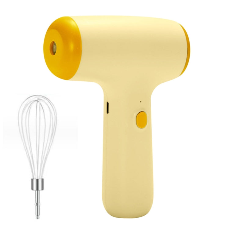 Wireless Mini Handheld Multi-Function Electric Stirring Mixer, Color: Single Stick Beige - 5 Gear
