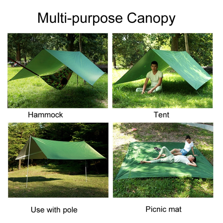 250 x 120cm Anti-mosquito Hammock and Tarp Set Waterproof Sunshade Camping Supplies - Camouflage + Camouflage
