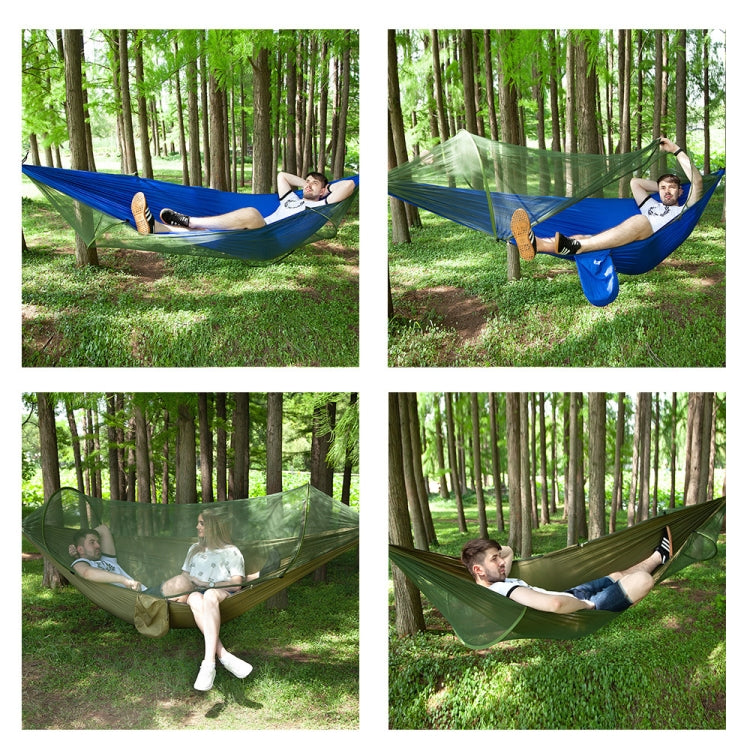 250 x 120cm Anti-mosquito Hammock and Tarp Set Waterproof Sunshade Camping Supplies - Camouflage + Camouflage