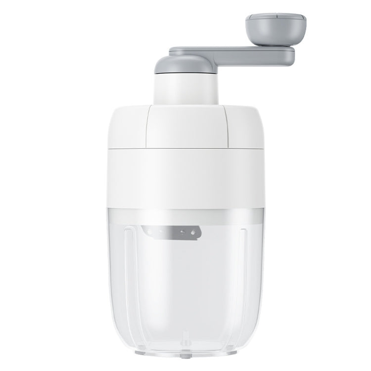 Small Manual Shaved Ice Machine DIY Home Smoothie Maker - White With 1 Mold