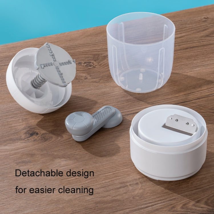 Small Manual Shaved Ice Machine DIY Home Smoothie Maker - White With 1 Mold
