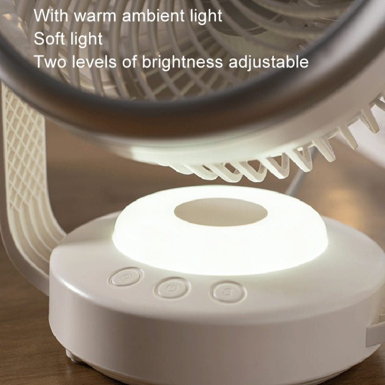 Air Circulation Fan Automatic Oscillating Head Desktop Fan With LED Light