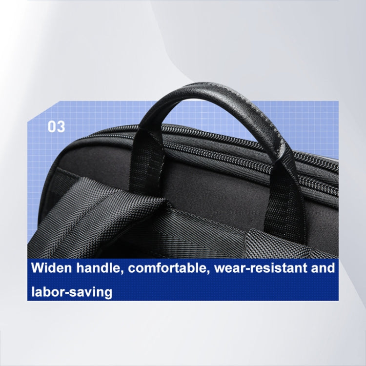 Bopai 61-122579 Large Capacity Hard Shell Password Lock Waterproof Business Laptop Backpack - Grey