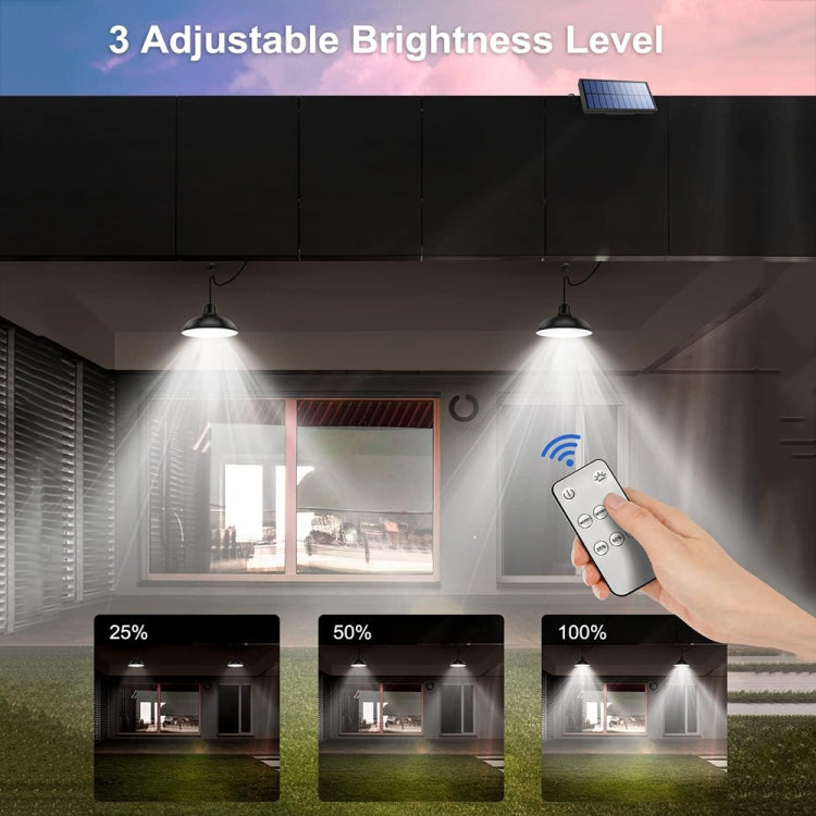 IP65 Waterproof Outdoor Solar LED Bulb Chandelier Indoor Lights, Spec: Single Warm Light with Remote