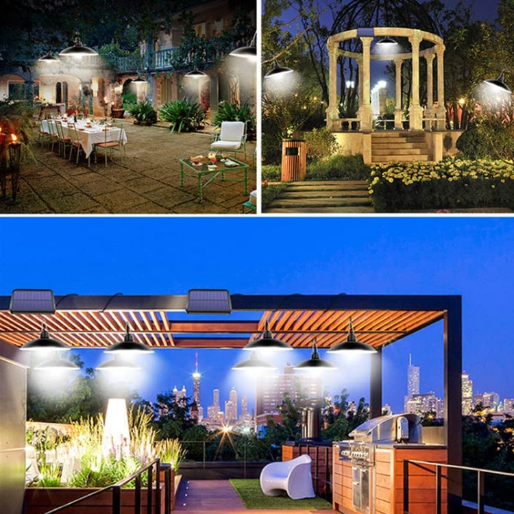 IP65 Waterproof Outdoor Solar LED Bulb Chandelier Indoor Lights, Spec: Double White Light no Remote