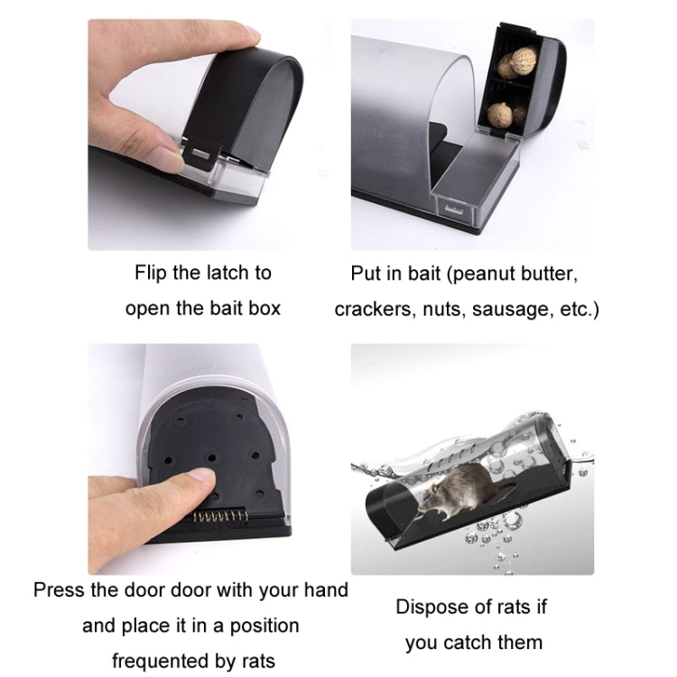 Household Transparent Plastic Highly Sensitive Automatic Pedal Mousetrap - SJZ034