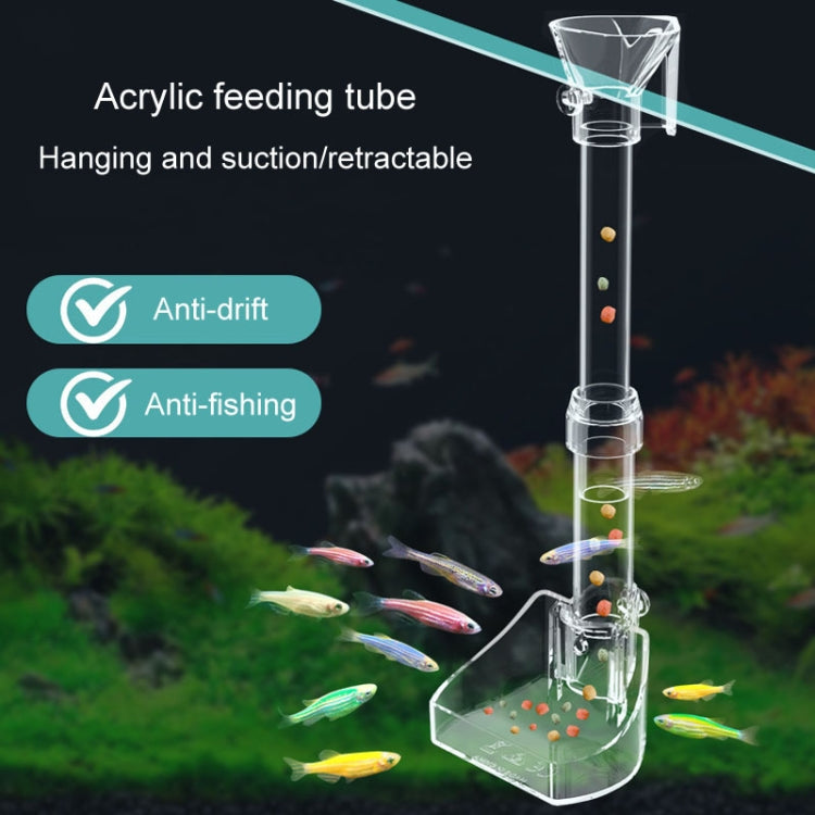 20-32cm Fish Tank Feeding Tube Acrylic Feeder Small Fish Feeding Tube