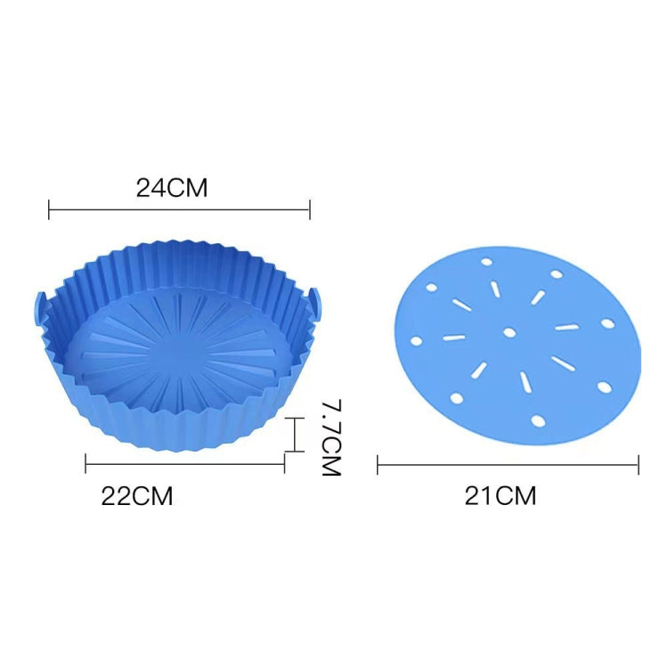 Double-layer Large Size for 8.5-10 inch Air Fryer Silicone Insulated Liner Baking Pan Thickened Cake Molds