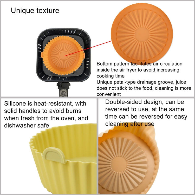 Double-layer Large Size for 8.5-10 inch Air Fryer Silicone Insulated Liner Baking Pan Thickened Cake Molds