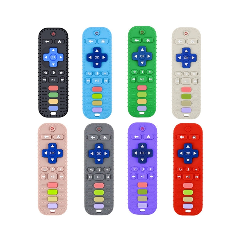 Baby Simulation Silicone Remote Control Can Press Tooth Glue Preventing Eating Hands Teething Stick, Color: 3rd Generation Blue