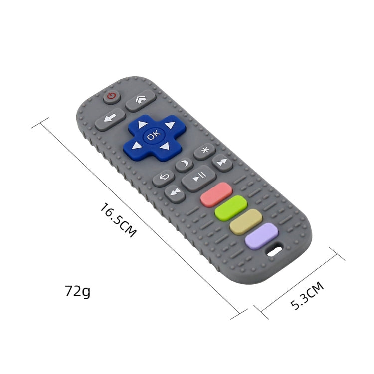 Baby Simulation Silicone Remote Control Can Press Tooth Glue Preventing Eating Hands Teething Stick, Color: 3rd Generation Blue