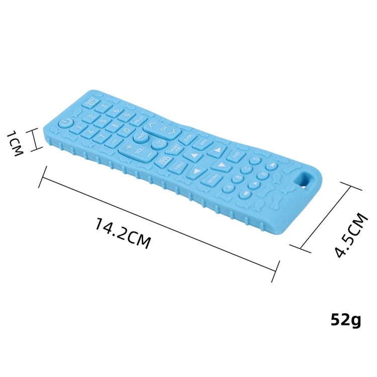 Baby Simulation Silicone Remote Control Can Press Tooth Glue Preventing Eating Hands Teething Stick, Color: 1st Generation Blue