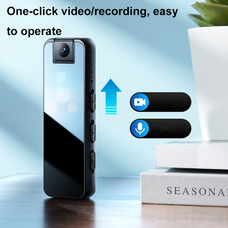 Mrobo D6 1080P Rotating Camera Night Vision Video Recorder With Back Clip, Size: 64GB - Black